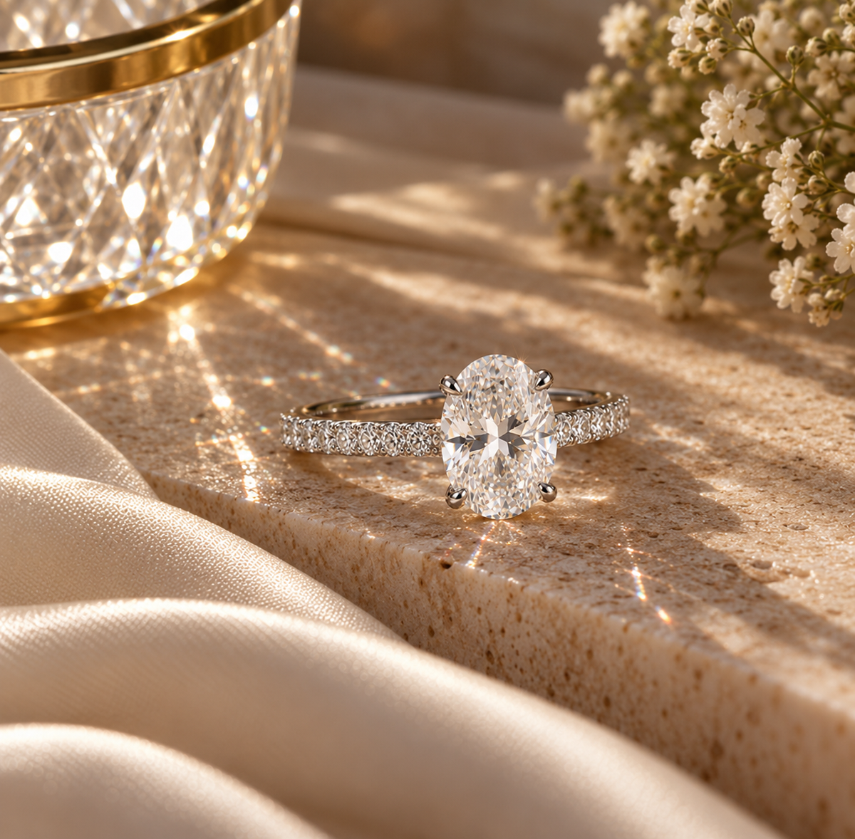 Glow Oval-Cut Moissanite Ring
