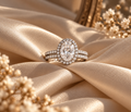 Oval Twins Moissanite Ring Set
