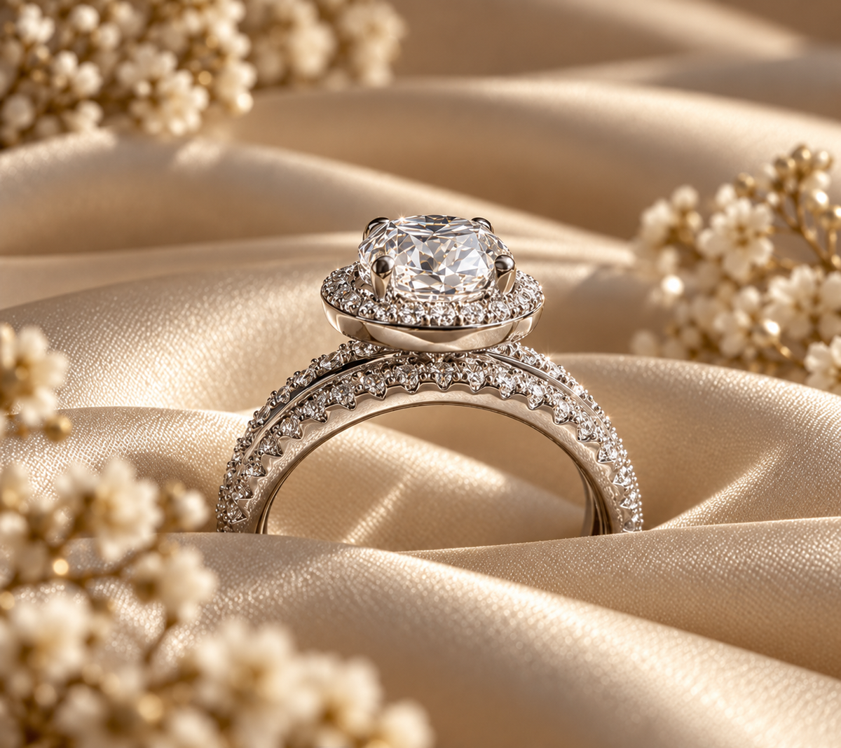 Oval Twins Moissanite Ring Set