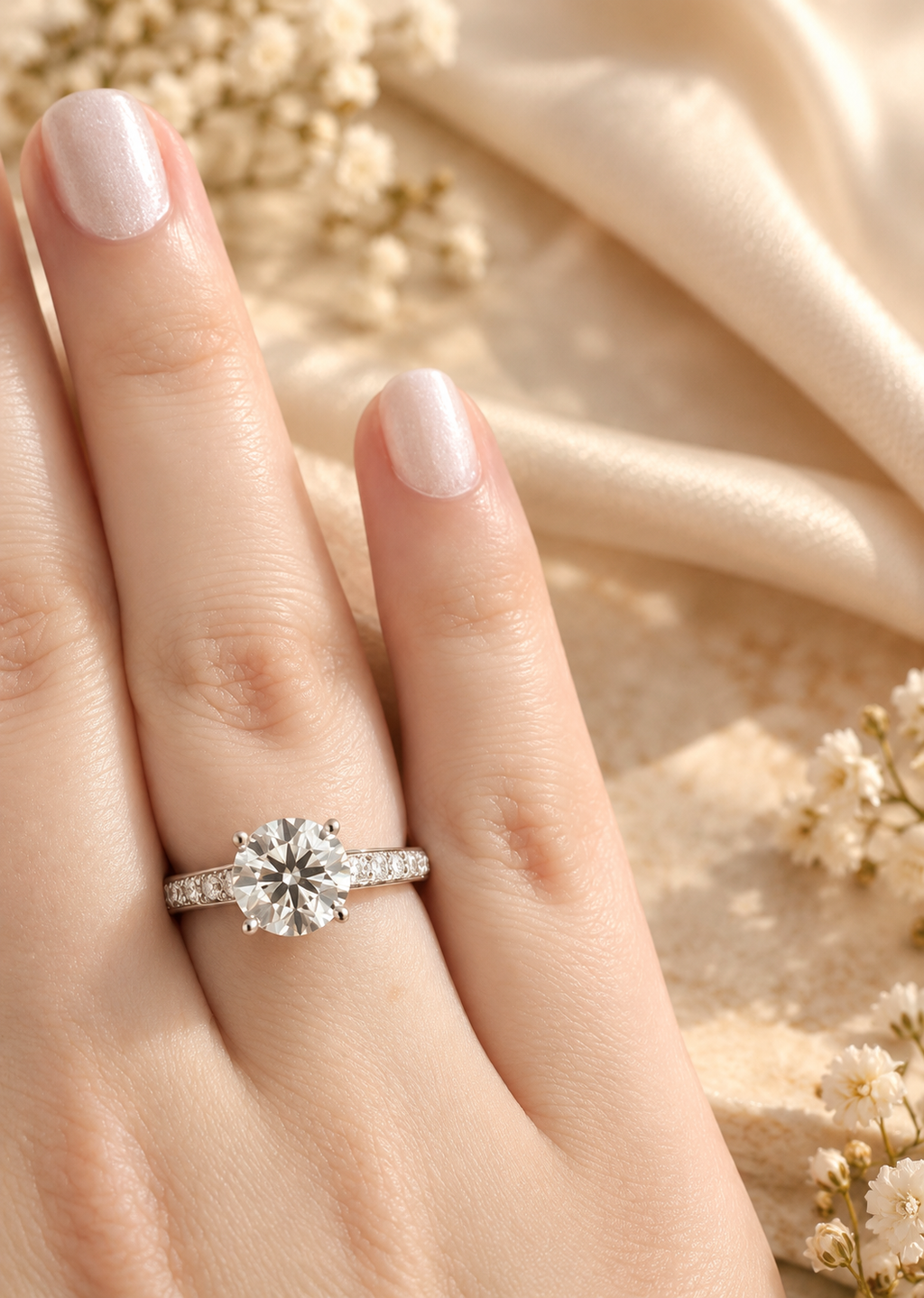 Classic Pavé Moissanite Ring