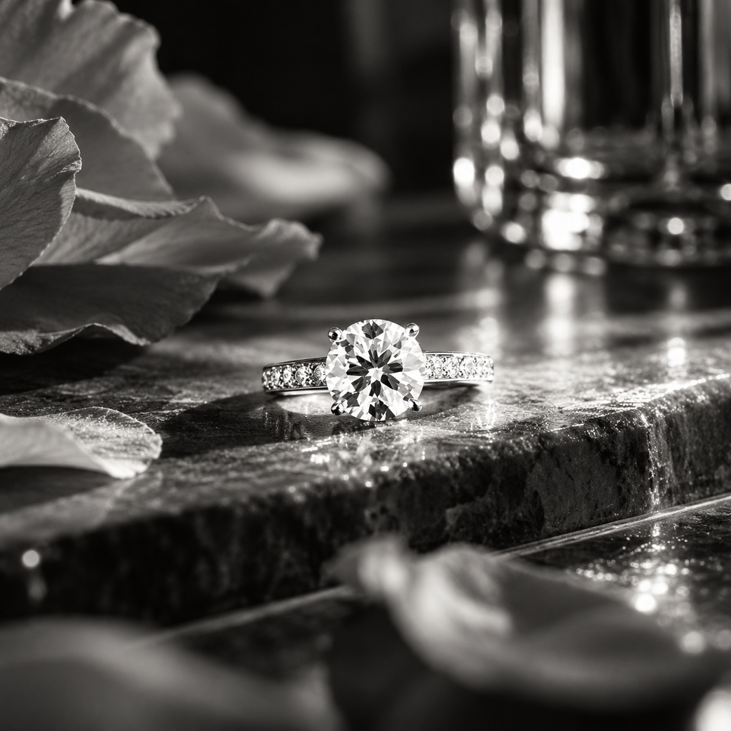 Classic Pavé Moissanite Ring