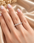Pear-Cut Moissanite Eternity Ring
