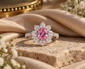 Pink Bloom Moissanite Ring