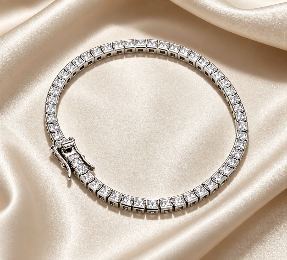 Princess Cut Tennis Bracelet – 3mm
