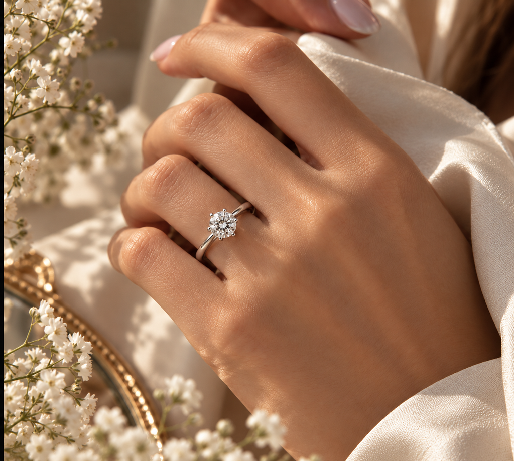 Timeless Solitaire Moissanite Ring