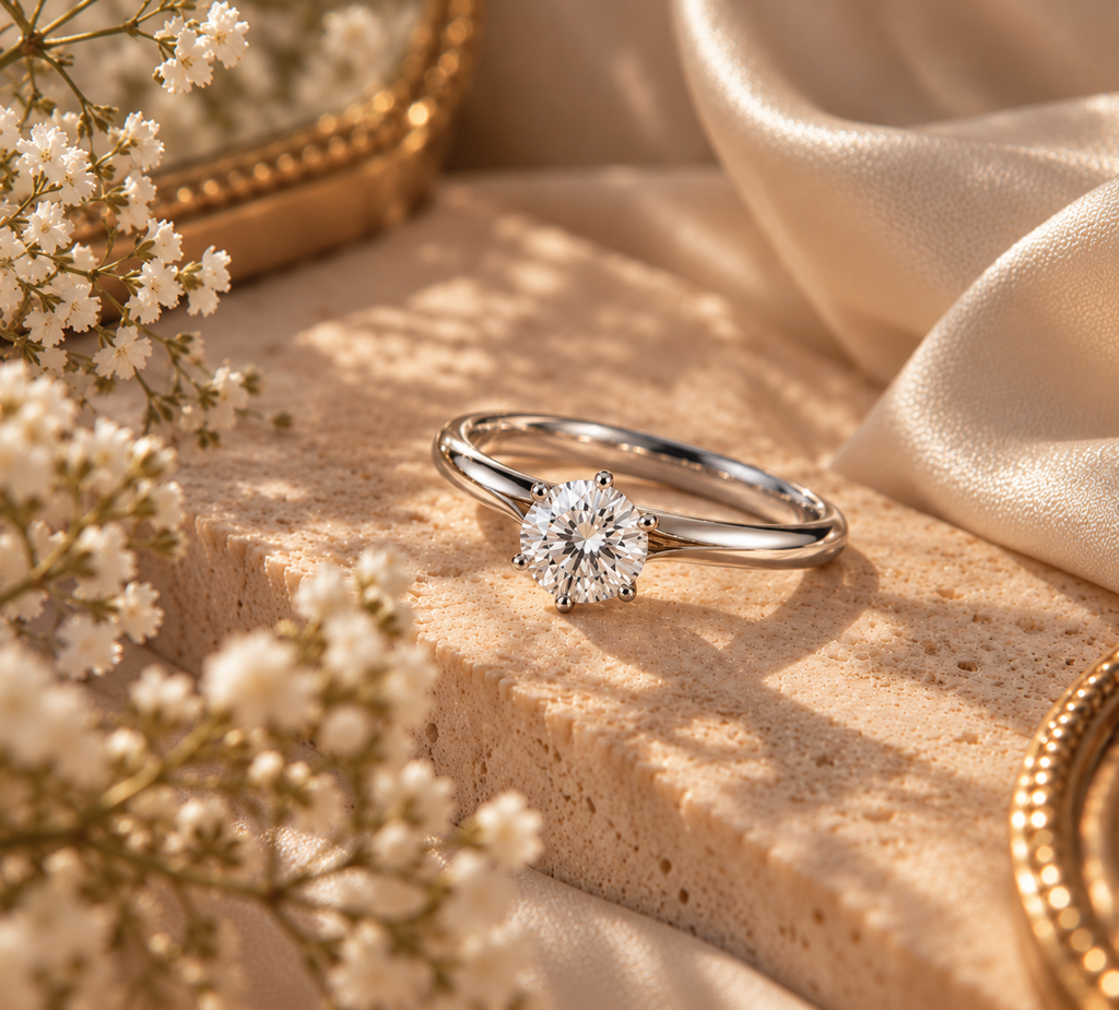 Timeless Solitaire Moissanite Ring