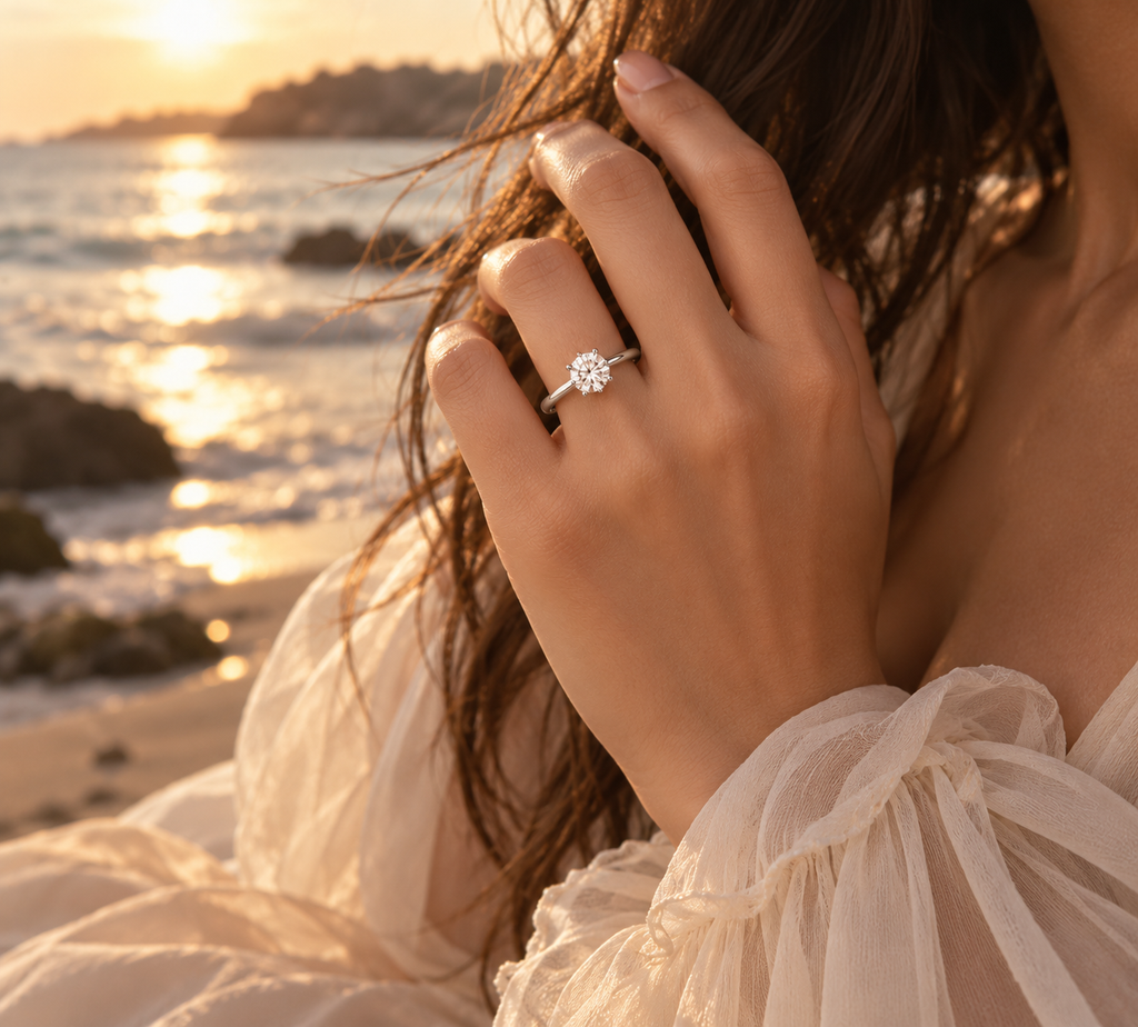Timeless Solitaire Moissanite Ring