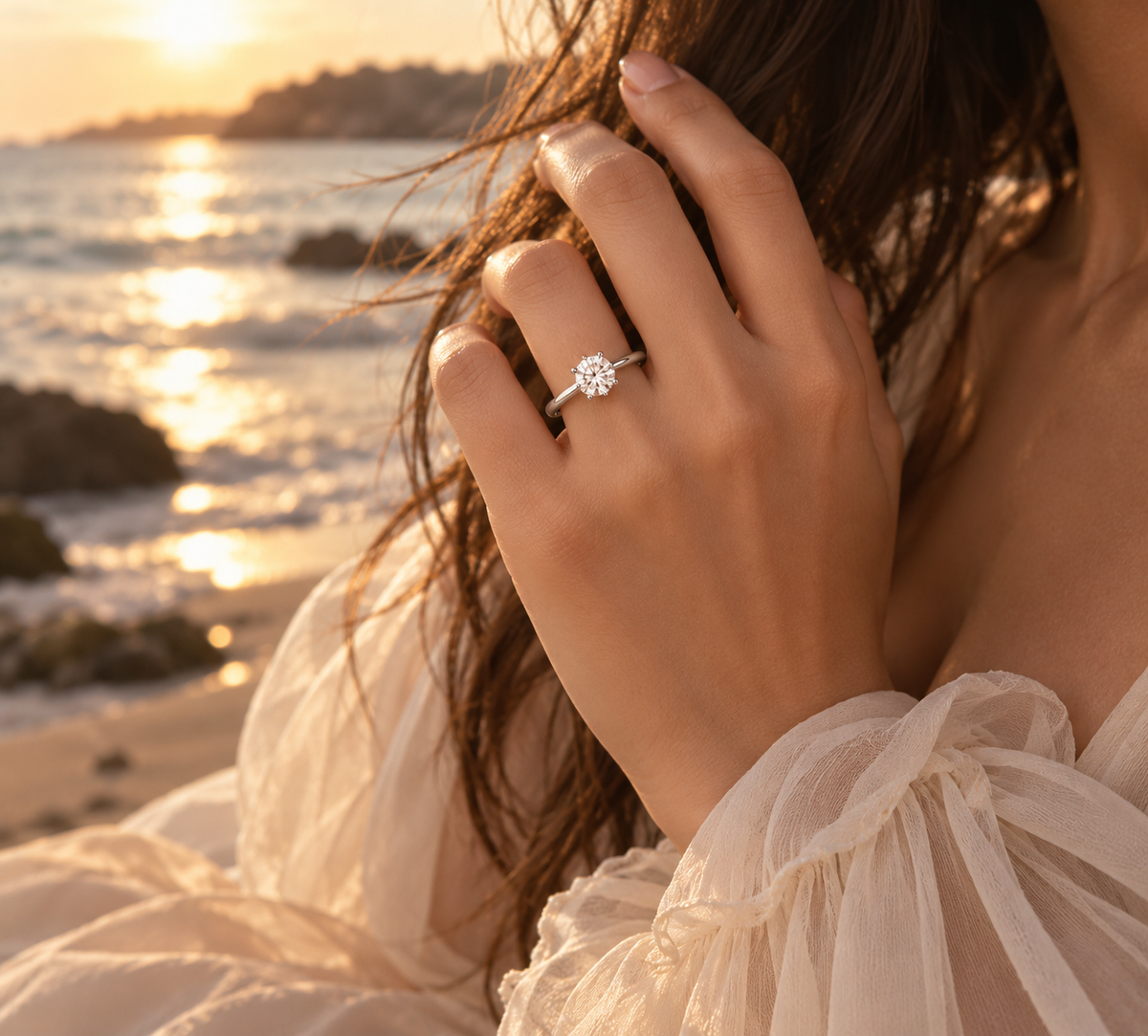 Timeless Solitaire Moissanite Ring