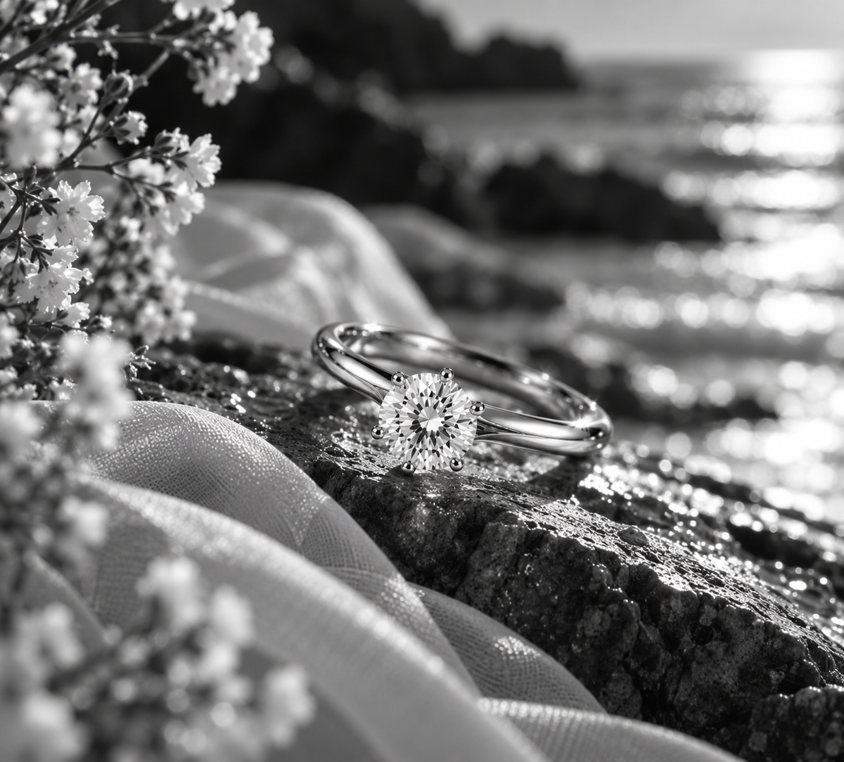 Timeless Solitaire Moissanite Ring