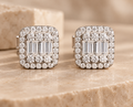 Rebecca Baguette Moissanite Stud Earrings