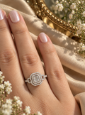 Rebecca Moissanite Halo Ring