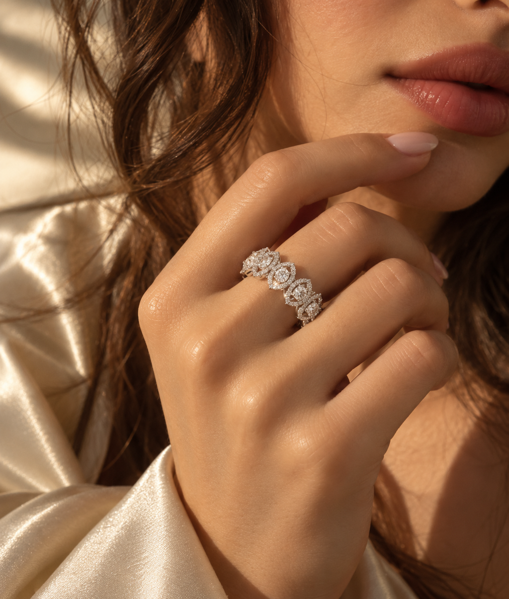 Royal Moissanite Eternity Ring