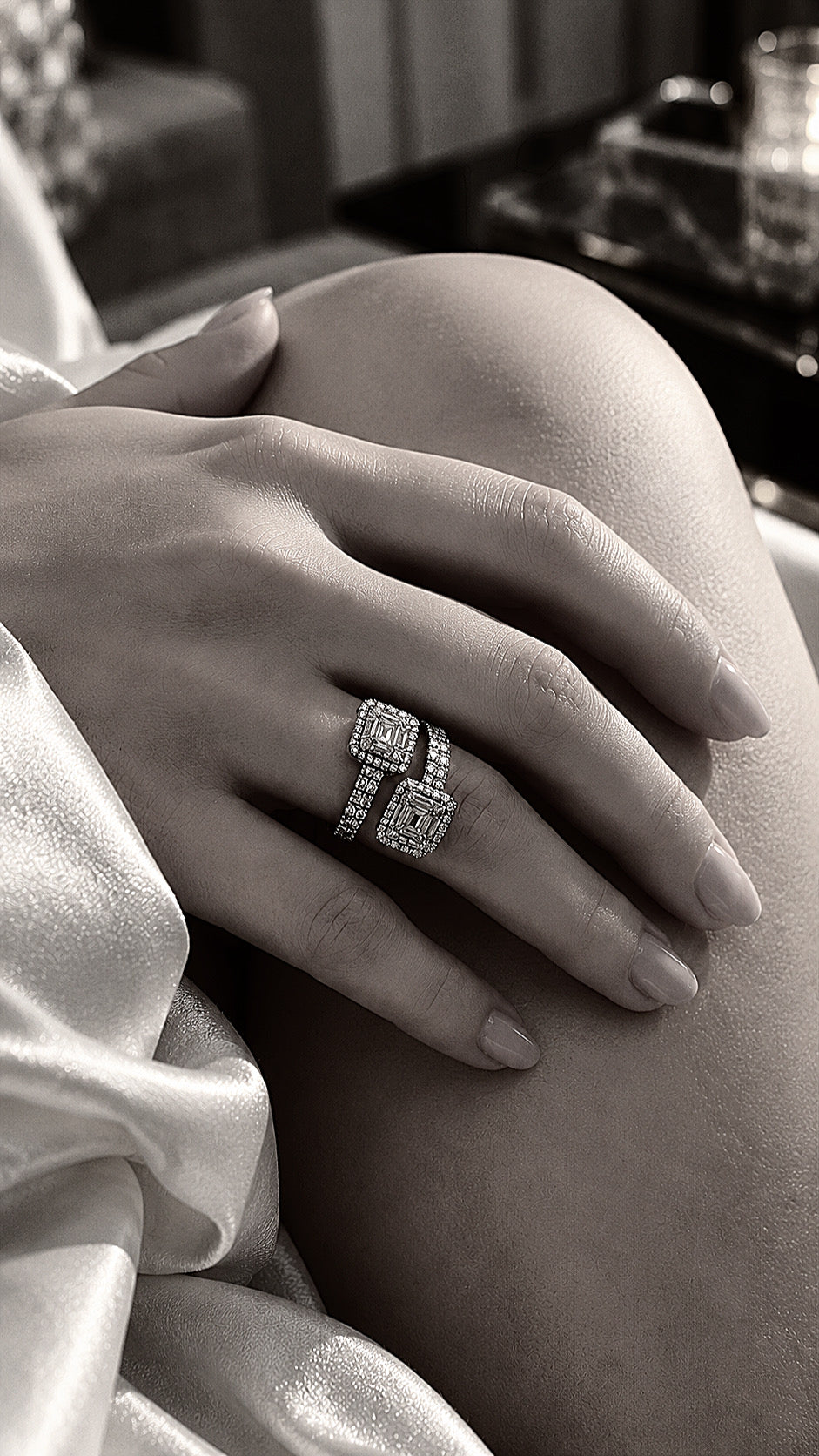 Royale Duo Moissanite Ring