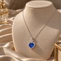 Sapphire Love Heart-Cut Necklace