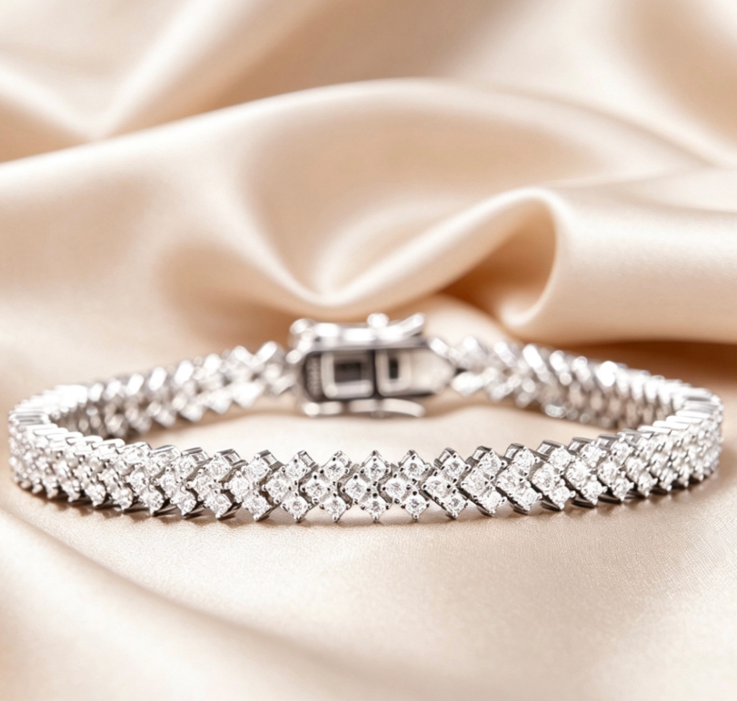 Heart Tennis Bracelet