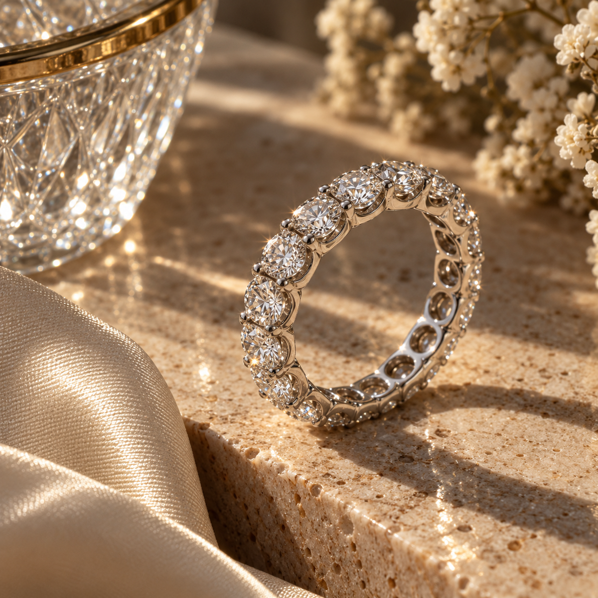 Endless Sparkle Moissanite Eternity Ring
