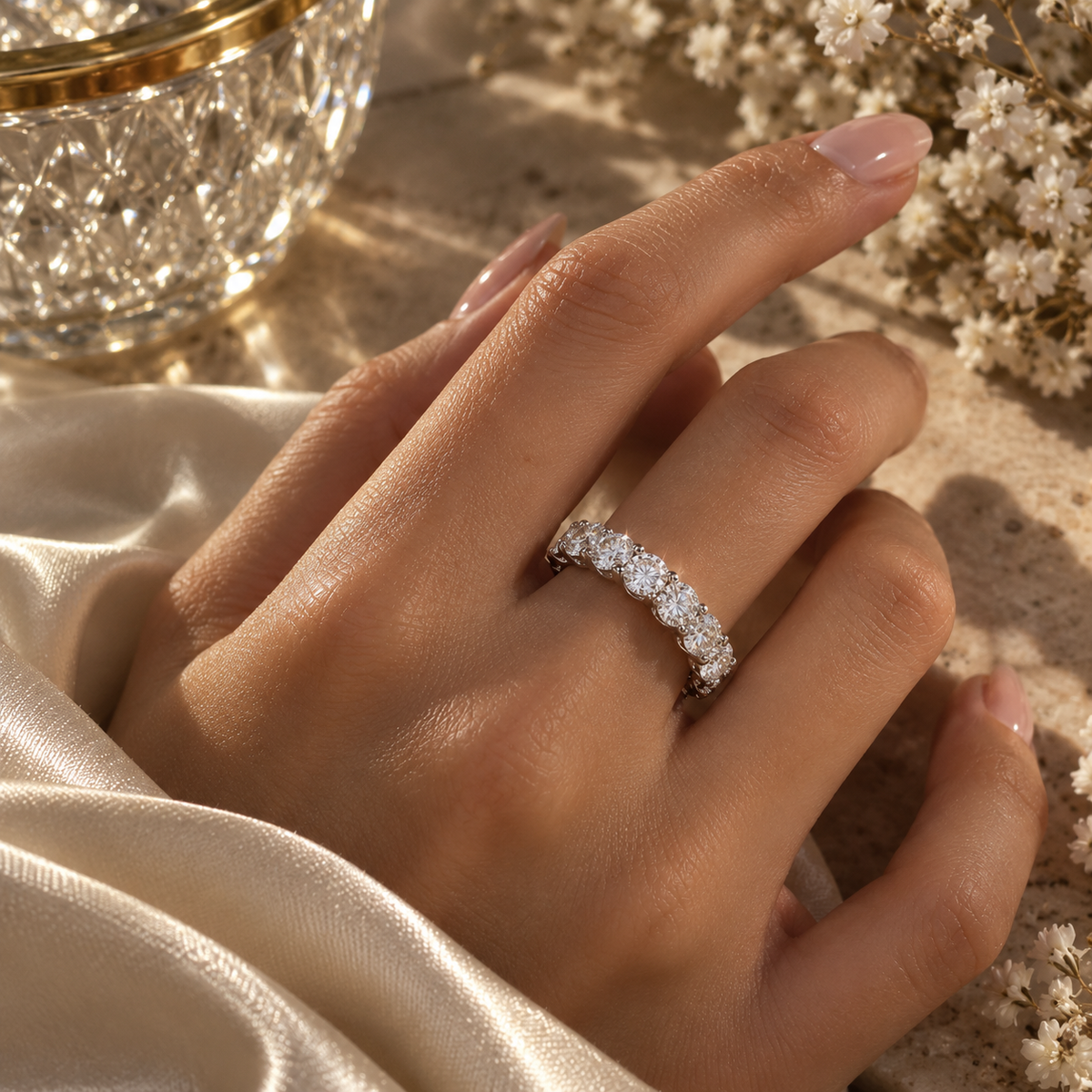 Endless Sparkle Moissanite Eternity Ring