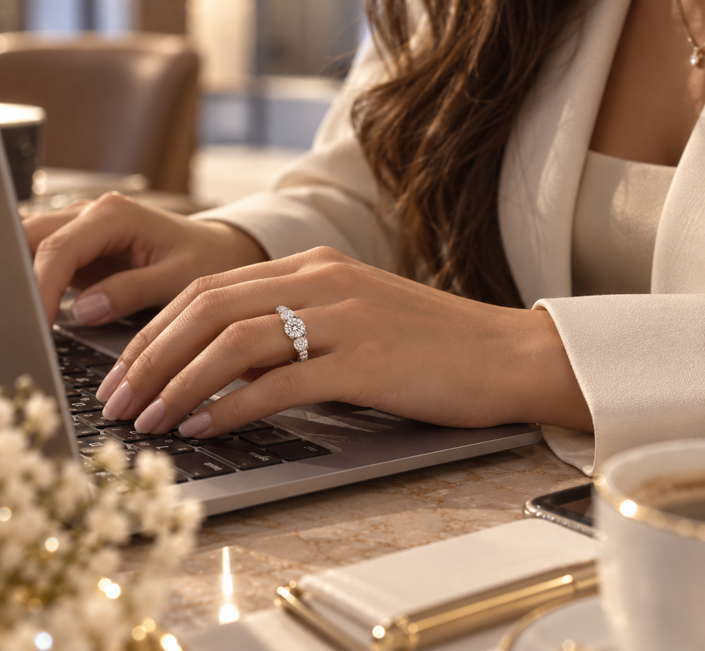 Trilogy Moissanite Ring
