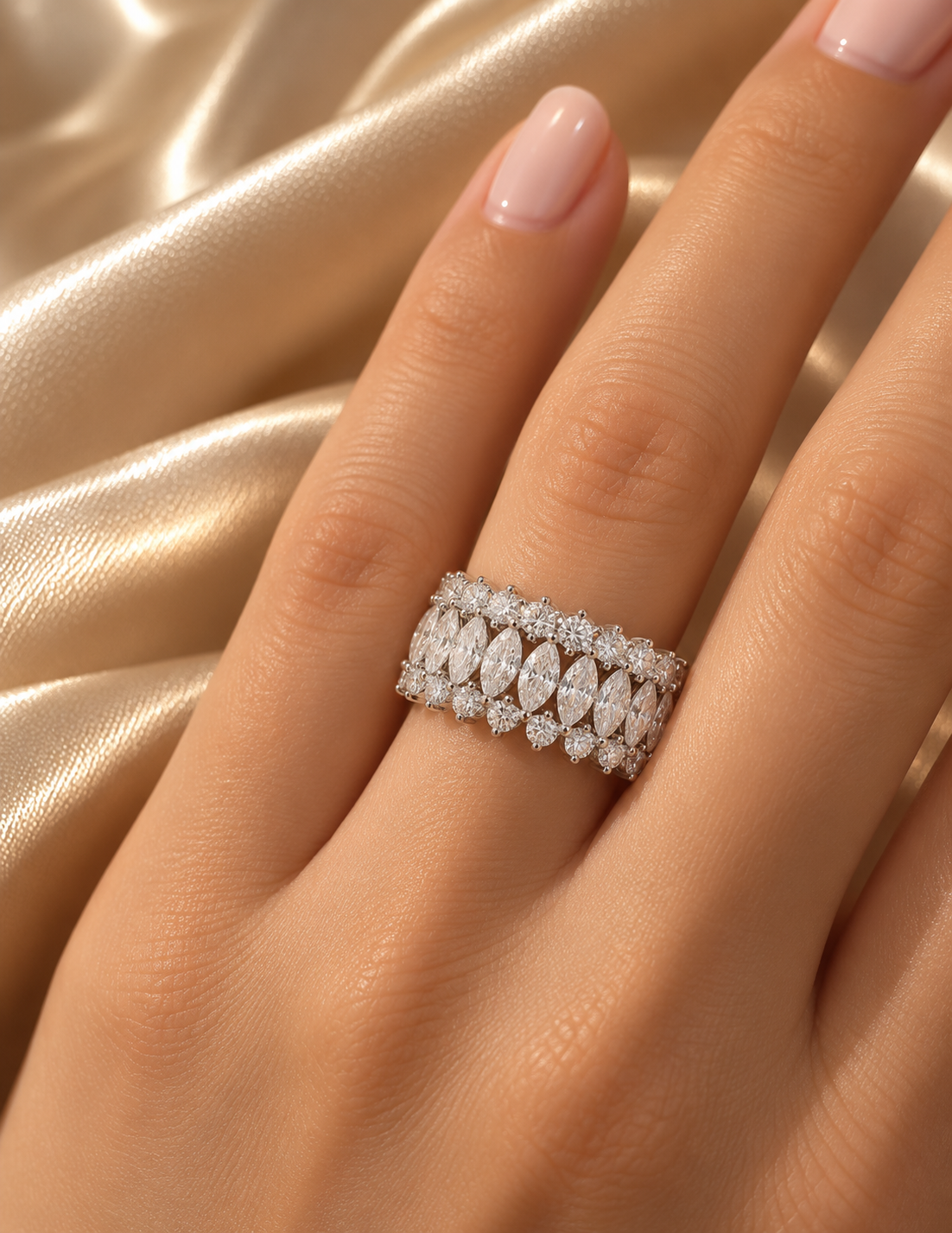 Victoria Marquise Moissanite Eternity Ring