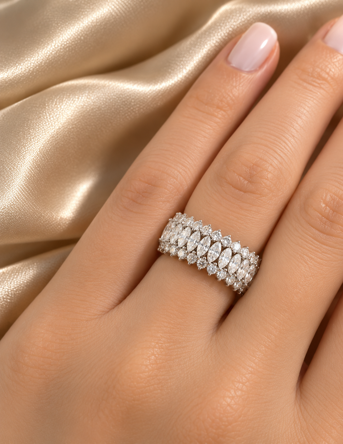 Victoria Marquise Moissanite Eternity Ring