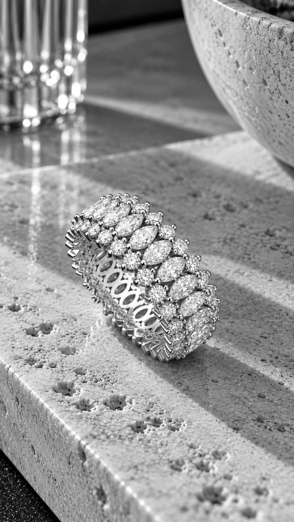 Victoria Marquise Moissanite Eternity Ring